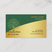 金ゴールドツリーガーデン気にロンおよび景観事業 名刺 (正面)