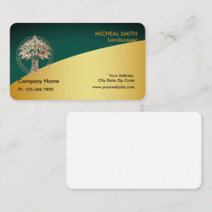 金ゴールドツリーガーデン気にロンと風景 名刺