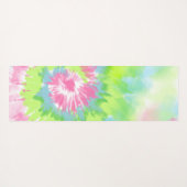 金ゴールドツリーシルエットカラフル、レインボー絞り染め ヨガマット (裏面(横))