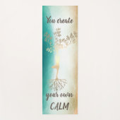 金ゴールドツリーシルエットグラデーション、ヨガ ヨガマット (正面)