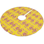 金ゴールドツリースカート上のキャンディ杖スネーク ブラッシュドポリエステルツリースカート (アングル)