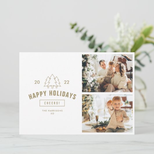 金ゴールドツリーハッピーホリデーズファミリーフォ数々のト シーズンカード (スタンド正面)