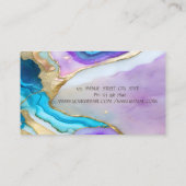 金ゴールドツリーバイオレットブルーヨガインストラクター 名刺 (裏面)