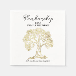 金ゴールドツリーファミリ懇親会パーティー必須 スタンダードカクテルナプキン