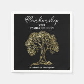 金ゴールドツリーファミリ懇親会パーティー必須 スタンダードカクテルナプキン (正面)