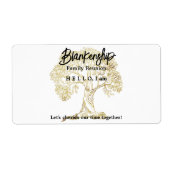 金ゴールドツリーファミリ懇親会パーティー必須 ラベル (正面)