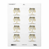 金ゴールドツリーファミリ懇親会パーティー必須 ラベル (フルシート)