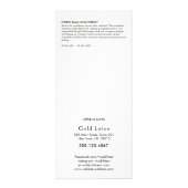 金ゴールドツリーマッサージセラピストサービススパメニュー ラックカード (裏面)