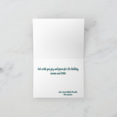 金ゴールドツリーミニマルダークレッド喜びクリスマスの写真 カード (内部)