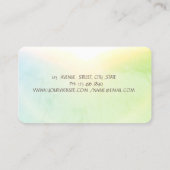 金ゴールドツリーレディースシルエットグリーンヨガインストラクター 名刺 (裏面)