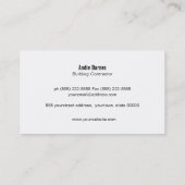 金ゴールドツリーロゴ建物コントラクターエレガントブラック 名刺 (裏面)