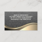 金ゴールドツリーロゴ | 金ゴールド金属波名刺 名刺 (裏面)