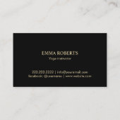 金ゴールドツリーロモダンゴホワイトキルトサロンとスパ 名刺 (裏面)