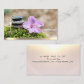 金ゴールドツリー女性シルエットランドスケープヨガ 名刺 (正面/裏面)