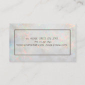 金ゴールドツリー女性シルエット,オパールヨガインストラクター 名刺 (裏面)