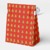 金ゴールドツリー赤クリスマスのお菓子ボックス フェイバーボックス (裏面サイド)