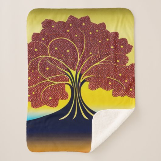 金ゴールドツリー シェルパブランケット (正面)