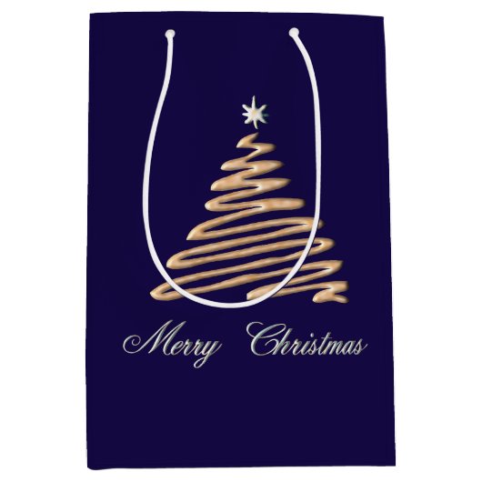 金ゴールドツリー ミディアムペーパーバッグ (正面)