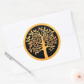 金ゴールドツリー ラウンドシール (封筒)