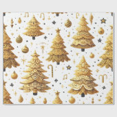 金ゴールドツリー ラッピングペーパー (フラット)