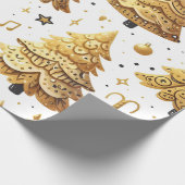 金ゴールドツリー ラッピングペーパー (角)