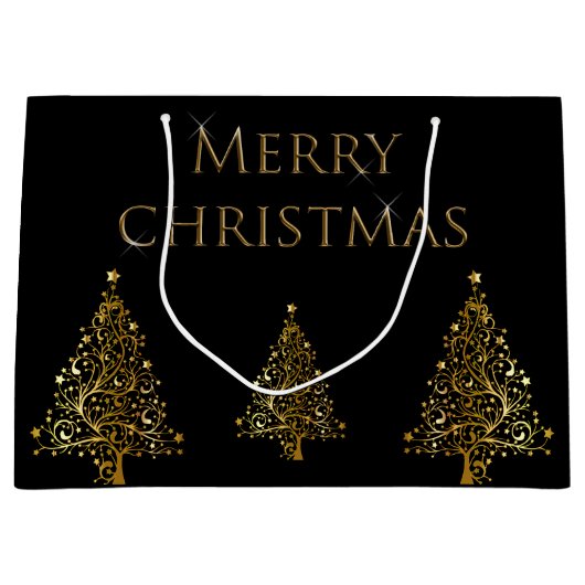 金ゴールドツリー ラージペーパーバッグ (正面)