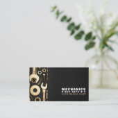 金ゴールドツール、自動整備士と修復 名刺 (スタンド正面)