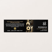 金ゴールドツール、自動整備士と修復、詳細 名刺 (外部フラット)