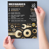 金ゴールドツール、自動整備士&修復広告の チラシ (手)