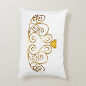 金ゴールドティアラアクセント枕 アクセントクッション (裏面(縦))