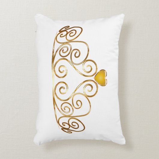 金ゴールドティアラアクセント枕 アクセントクッション (正面(垂直))
