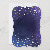 金ゴールドティアラスターズブルーバースデーパーティー 招待状 (裏面)