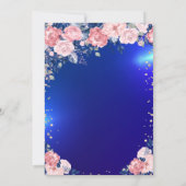 金ゴールドティアラダイヤモンドバラブルーエクセージションパーティー 招待状 (裏面)