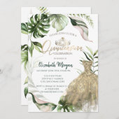 金ゴールドティアラドレストロピカルホテル離れキンセーニェラ 招待状 (正面/裏面)