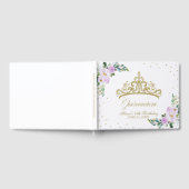 金ゴールドティアラ赤面パープル薄紫フローラキンセアニェラ ゲストブック (全面)