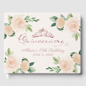 金ゴールドティアラ赤面ピンクフローラキンセアニェラゲストブー ゲストブック (正面)