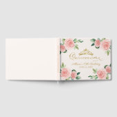 金ゴールドティアラ赤面ピンクフローラキンセアニェラ ゲストブック (全面)