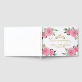 金ゴールドティアラ赤面ホットピンクフローラキンセアニェラ ゲストブック (全面)