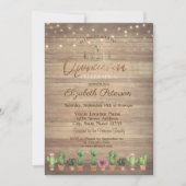 金ゴールドティアラ、ストリングライトサボクウッドキンセアニラ 招待状 (正面)