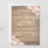 金ゴールドティアラ、ストリングライトフローラウッドキンセアニラ 招待状 (正面)