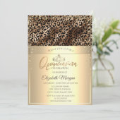 金ゴールドティアラ，ダイアモンズヒョウ印刷キンセアニラ 招待状 (スタンド正面)