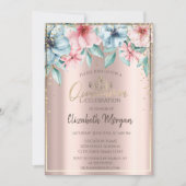 金ゴールドティアラ，ダイヤモンド，フローラバラ金ゴールドクインセアニラ 招待状 (正面)