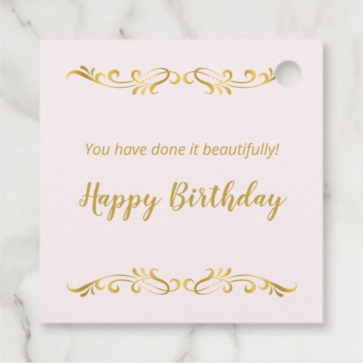 金ゴールドティアラ、水玉模様紙吹雪キンセアニェラ フェイバータグ (裏面)