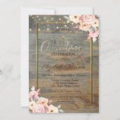 金ゴールドティアラ、金ゴールドフレーム、フローラウッドキンチェニェラ 招待状 (正面)