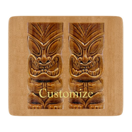 金ゴールドティキ彫刻サンダー_コーブ カッティングボード (正面)