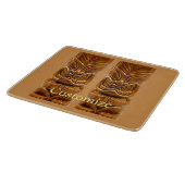 金ゴールドティキ彫刻サンダー_コーブ カッティングボード (角)