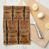 金ゴールドティキ彫刻サンダー_コーブ キッチンタオル (四つ折り)