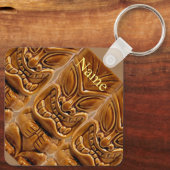 金ゴールドティキ彫刻サンダー_コーブ キーホルダー (裏面)