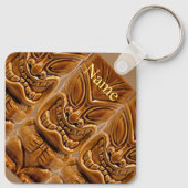 金ゴールドティキ彫刻サンダー_コーブ キーホルダー (裏面)