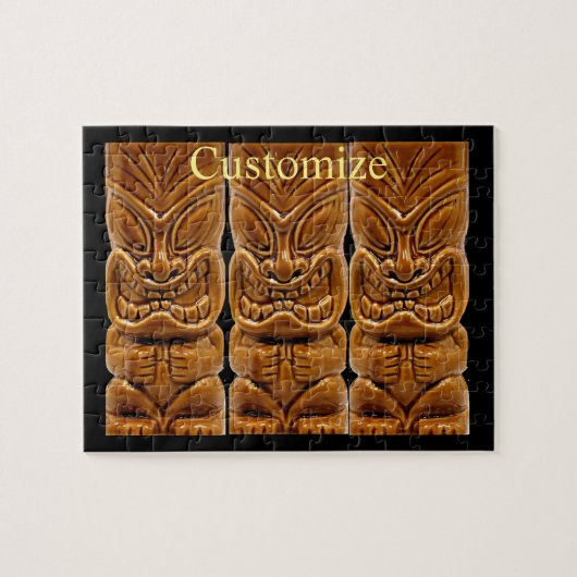 金ゴールドティキ彫刻サンダー_コーブ ジグソーパズル (横)